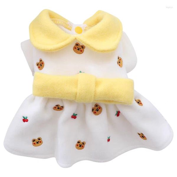 Ropa Para Perros vestidos de lana Para Otoño Invierno Pet Girl Ropa Para Perro Pequeno venta al por mayor tienda cachorro caniche Pug falda Accesorios