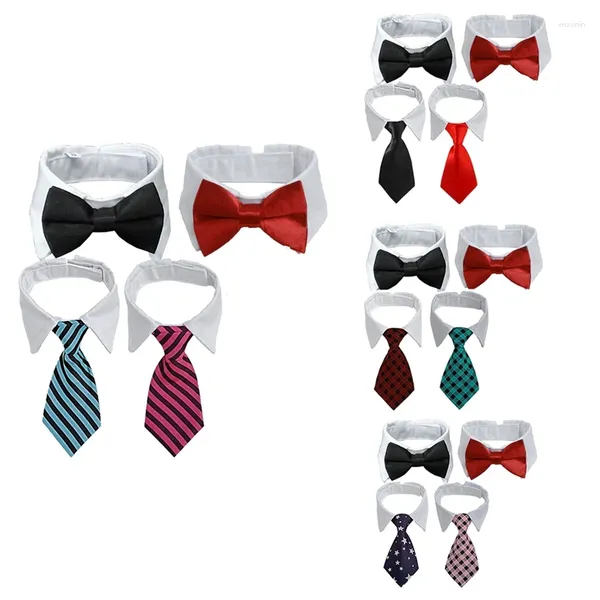 Ropa para perros XD-4 piezas mascotas gato bowtie mascota disfraz de mascota collar formal ajustable para gatos perros pequeños cachorro