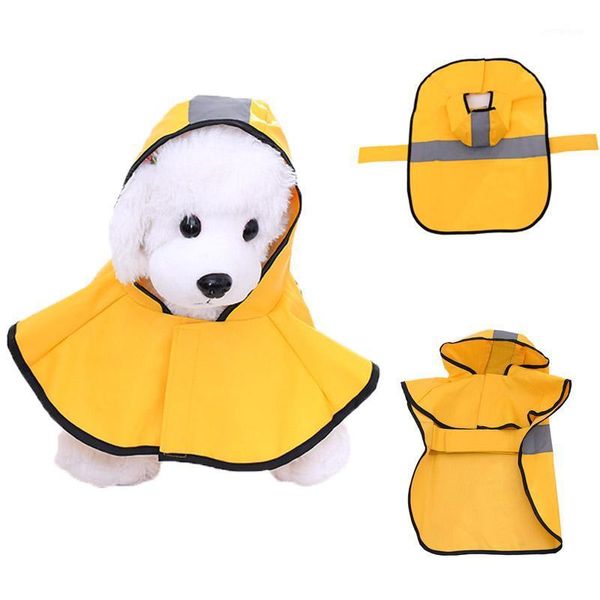 Ropa para perros XS-2XL Ropa para mascotas Impermeables con capucha Cabo Tira reflectante Perros Abrigos de lluvia Impermeables Chaquetas al aire libre a prueba de viento para perros pequeños1