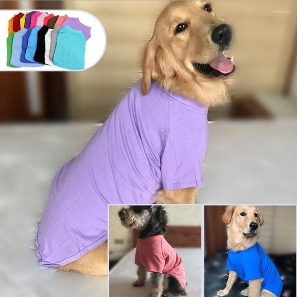 Vêtements pour chiens XS-3XL Solide Vêtements pour animaux de compagnie Grande chemise pour petits chiens moyens Gilet Costume de chat Golden Retriever Shepherd Pyjamas Produit