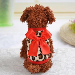 Vêtements pour chiens XXXS/XXS/XS/S Vêtements d'hiver chauds pour petits chiens Gilet de corail doux Manteau de chiot Léopard Chihuahua Accessoires de costumes