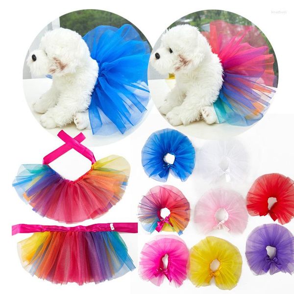 Chien vêtements fil jupe animal de compagnie princesse robe été chiot Tutu Cosplay vêtements doux Tulle brillant soie approvisionnement