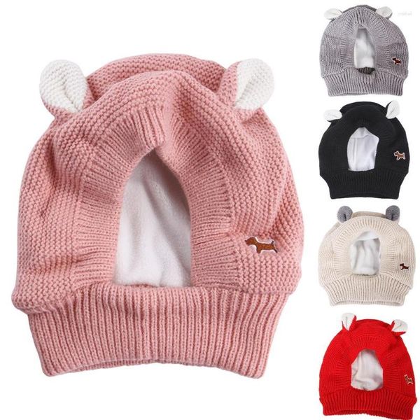 Ropa para perros Youzi Gorro de punto Protección contra el ruido Orejeras para mascotas Invierno Lavable para perros medianos y grandes Gatos Mascotas