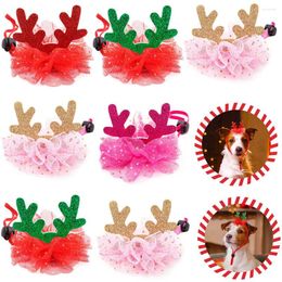 Vêtements de chien youzi animal de compagnie Reindeer Headgear accessoires universels Hat Bandana pour Noël Saint-Valentin 6 x 8cm