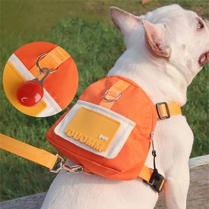 Dog Backpack Cartoon Multifunctionele harnassen Bag Travel Camping Hiking Cat Pet Self Wear Supplies Groothandel 240402