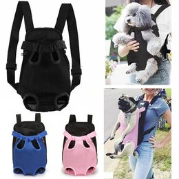 Sac à chiens Breatchable Mesh Pet Sackepack Carrier For Small Dogs Chats Cats Chihuahua Friendly Outdoor Travel Sac à épaule Perros Sac 240509