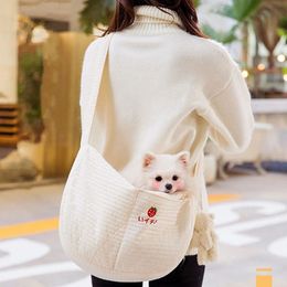 Bolso de perros Puppy Slings Pet Cat Bag Single Hears Shoulder Bags Back Bag Tomning Alutor Travel Bag Kitten S Pet Mackpack 240401