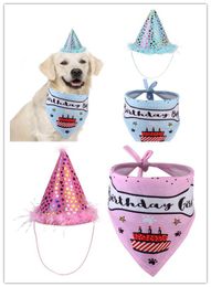 Hondenbandana slabbetjes hoofd sjaal doggie nekkeek huisdier kat puppy's accessoires verjaardagsfeestje cap schattig hoed