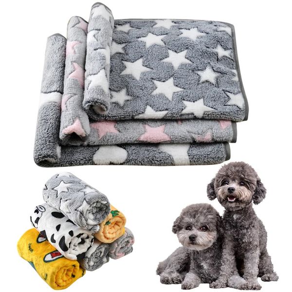 Mat à lit de chien couverture coussin pour animaux de compagnie doux et doux pour les petits chiens printemps automne chaude tapis de voyage français bulldog chihuahua fournitures 240424
