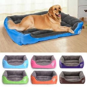 Tapis de lit pour chien tapis de maison chaud hiver maison pour animaux de compagnie nid chien lit à rayures avec chenil pour petits chiens de taille moyenne en peluche nid confortable C1004255Z