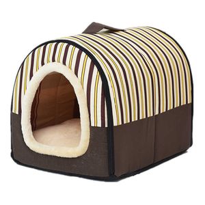 Hond bed winter warme kennel voor huisdier puppy nest katten slaapzak cama para cachorro huis voor katten hond huis bed 2111009