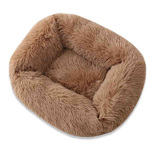 Camas para perros Casa Sofá Cuadrado Algodón Estera de felpa XL 20 cm para perros pequeños medianos Grandes Labradores Casa de gato Cama para mascotas Drop 210915