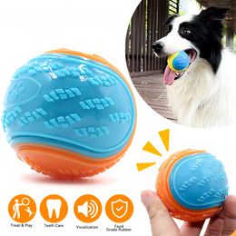 Balle en caoutchouc résistante aux morsures de chien Balle élastique à saveur de boeuf Empêche le chien de casser des objets