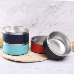 Cuencos para perros, vasos de comida para mascotas de acero inoxidable de doble pared de 64oz, tazas de gran capacidad