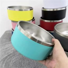 Cuencos para perros 64 oz Doble pared de acero inoxidable Mascotas Vasos de comida Tazas de gran capacidad FY5356 ss