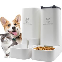 Hondenkommen feeders 3 8L Automatische Pet Cat Feeder afneembare grote capaciteit Water Dispenser Voedselvoedingsvoorraden Fountain 221114