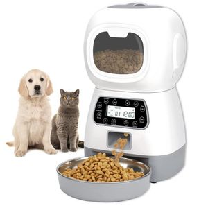 Hondenkommen feeders 35L Automatische Pet Feeder Smart Food Dispenser Cat Timer Roestvrijstalen kom Voerbenodigdheden 230307