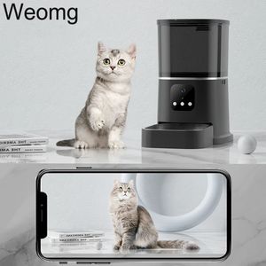 Gamelles pour chiens Mangeoires 3L 6L caméra vidéo chargeur synchronisation intelligente automatique animal de compagnie pour chats WiFi Intelligent distributeur de nourriture sèche bol d'enregistrement vocal 231031