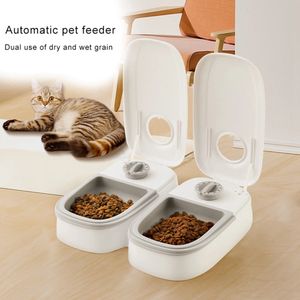 Gamelles pour chiens Mangeoires 48 heures Smart Timing Feeder Petit chat Minuterie automatique Chats Chiens Bol Distributeur de nourriture pour animaux de compagnie Fournitures d'alimentation 231031