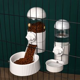 Chien Bols Mangeoires Automatique Cage Pour Animaux De Compagnie Suspendu Mangeoire Bouteille D'eau Conteneur De Nourriture Distributeur Bol Pour Chiot Chats Lapin Alimentation 230307