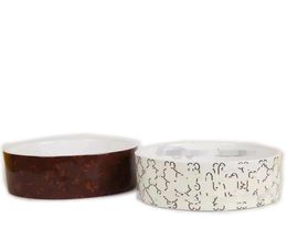 Bols pour chiens mangeoires en céramique concepteur de pierre de pierre bols pour chats et petits chiens motif de lettre classique