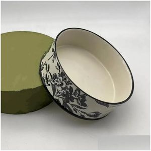 Hondenkommen Feeders Designer Ceramic Pet Bowl met klassieke letters zware kattengerechthonden voor voedsel en waterdruppel