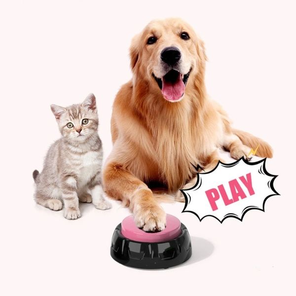 Gamelles pour chiens, mangeoires, boutons d'entraînement pour chiens avec tampon, boutons sonores enregistrables pour chats, chiens, animaux de compagnie, boutons de communication, aide au comportement 231011