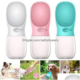 Hond Bowls Feeders Modieuze Waterfles Voor Kleine Grote Honden 350Ml Reizen Puppy Kat Drinkbak Outdoor Dispenser Huisdier Product Dro Dh9Wz