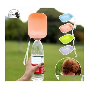 Comederos para perros Comederos para perros Botella de agua de viaje para mascotas portátil Doges Bottlees Beber Wateres Alimentador para perros Gato Aguas al aire libre Dhbct