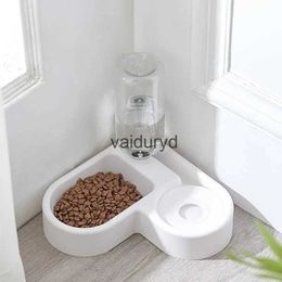 Comederos para perros, cuenco multifuncional para gatos con botella de agua, amor, bebida automática, esquina de pared, petvaiduryd