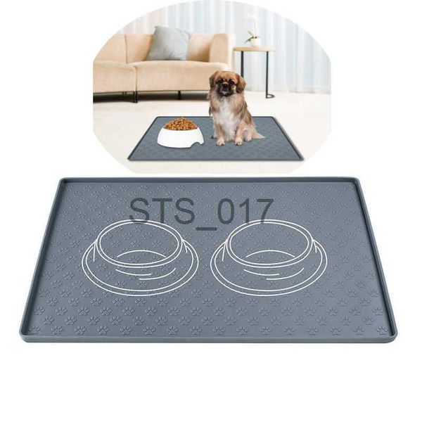 Bols pour chiens Mangeoires Autres fournitures pour animaux de compagnie Tapis de nourriture en silicone pour animaux de compagnie Tapis de bol pour chien imperméable Tapis de chat Plateau de placement pour arrêter les déversements de nourriture et les dégâts d'eau au sol x0715