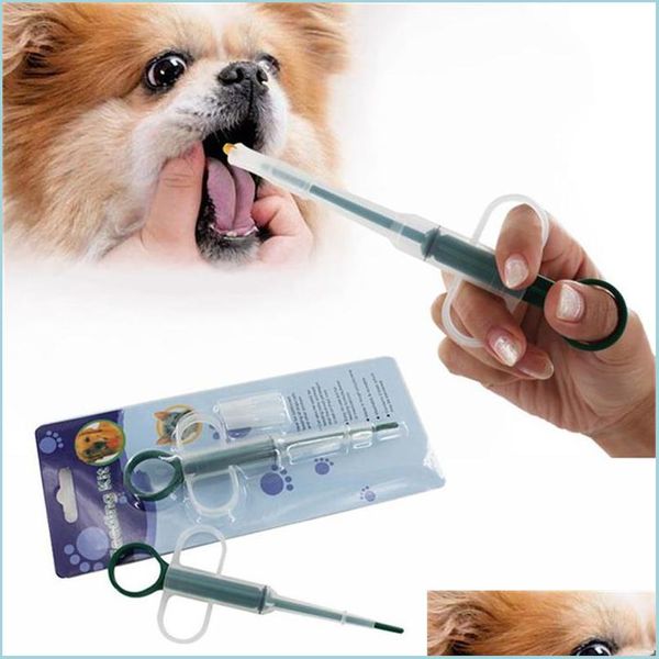 Bols Pour Chiens Mangeoires Chien De Compagnie Chat Distributeurs De Médecine Mangeoire Kit D'alimentation Portable Seringue Doseur Capse Tablette Pilule Outil Compte tenu De La Tige De Contrôle Dhnkd