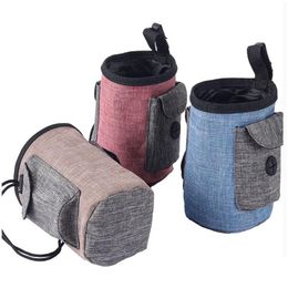 Hondenkommen Feeders Pet Training Taille Tas Cat Behandel Zak snackzakken Linnen Doek Puppy Voedsel Organizer Drop levering Home Garden S Dhumi