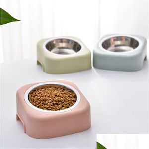 Cuencos para perros Alimentadores Plástico Desmontable Tazón para mascotas Alimentador básico Perros Gatos Fondo Agua Comida Cachorro Gato Suministros de alimentación Y200917 Drop Deliver DHHHSU