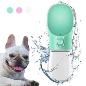 Dog Bowls Feeders Portable Pet Water Bottle For Small Large s Cats Drinking Dispenser Puppy Outdoor Walking Travel Feeder Supplies Y2303