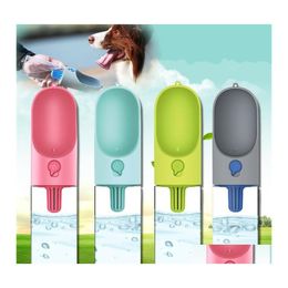 Hondenkommen voeders puppy kat voeding water fles draagbaar 400 ml honden buiten water dispenser huisdier lekbestendige kommen levert 89cz cy dhz0x