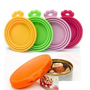 Bols pour chiens mangeoires sile animal de compagnie couvertes alimentaires pour chats ER TAILLE TOPS 1 FIT 3 CANS STANDARD BPA LAVE LAVEMENT SAFE SAFE DROP DIVROY