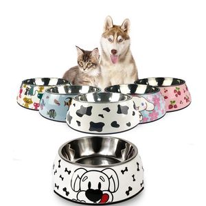 Bols pour chiens Mangeoires Bol surélevé en acier inoxydable Vaisselle Alimentation fonctionnelle environnementale pour Big s Anti-dérapant Pet Cat Food Water Container 221114