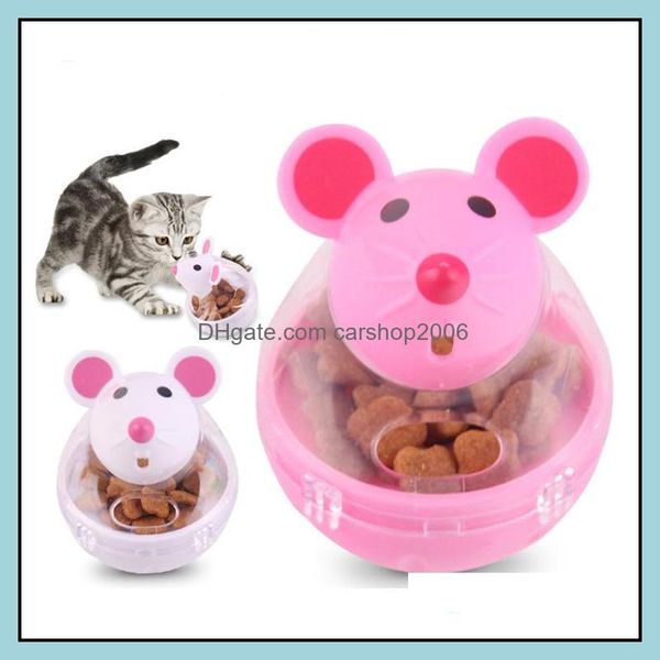 Bol à chiens mangeurs fournit des animaux de compagnie jardin de maison mignon petit type de souris fuite alimentaire gobelet mangeur ballon chat interactif chat à dhv8r