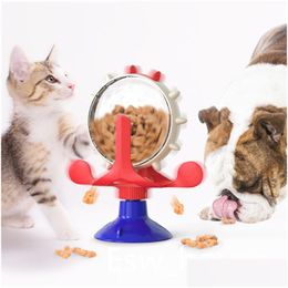 Chien Bols Mangeoires Plateau Tournant Interactif Animaux Mangeoire Lente Chat Chiot Moulin À Vent Éducatif Alimentation Jouets Drop Delivery Maison Jardin Pet Dhtg2