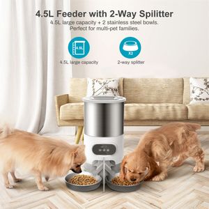 Dog Bowls Feeders Tuya Smart APP Pet Feeder Cat And Food Automatic Dispenser Suitable For Small Medium Sized Cats s Remote Feeding 221114