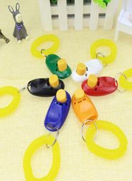 Dog Button Clicker Pet Sound Trainer met polsbandhulp Gids Pet Click Training Tool Hondenbenodigdheden 11 kleuren 100pc6987675