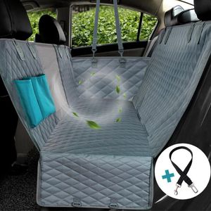 Housse de siège de voiture pour chien, maille imperméable, QET CARRIER, tapis de siège arrière de voiture, poches et protection de coussin de hamac avec fermeture éclair, 322V