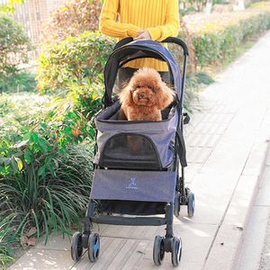Hondenauto stoelhoezen 2023 Pet Stroller Teddy Puppy Out Trolleys kleine kat opvouwbare lichtgewicht benodigdheden top verkopen product in