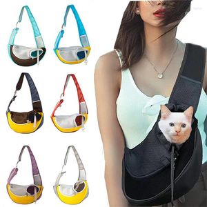 Hondenauto -stoel Covers 2023 Update Mesh Oxford Pet Outdoor Travel Puppy Carrier Handtas Pouch Single Shoulder Bag Sling Tote