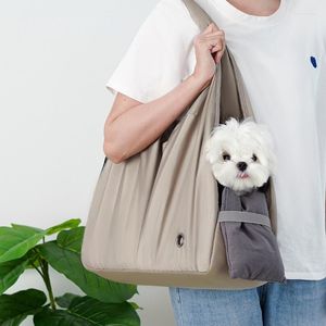 Hondenauto stoelbekleding tas voor kleine honden huisdier met hand en verstelbare schouderband drager 6 pocket kat reizen metro