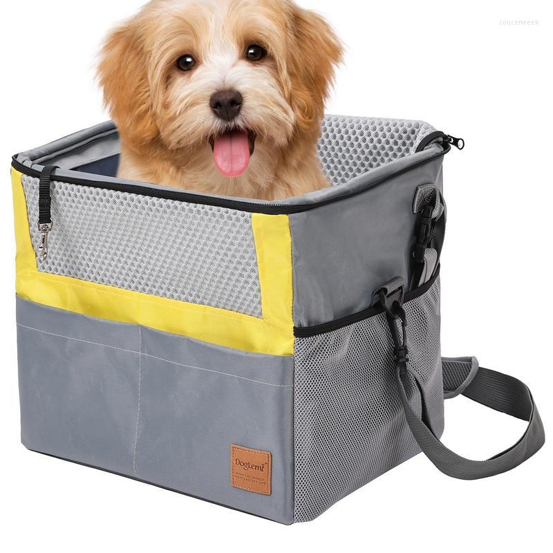 Dog Car Seat Covers Bicycle Pet Basket Bike Pannier Carrier Adjustable Waterproof Cat Backpack Bag For Outdoor Riding
