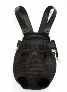 Housses de siège de voiture pour chien en maille noire jambes pour animaux de compagnie sur le transporteur avant/sac à dos transporteur goutte extérieur sac à bandoulière pour chiot