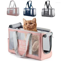 Cubiertas de asiento para el autom￳vil para perros bolsas de carto de lino transpirable para una moda de gato de lujo port￡til de transporte de transporte de transporte de mascotas