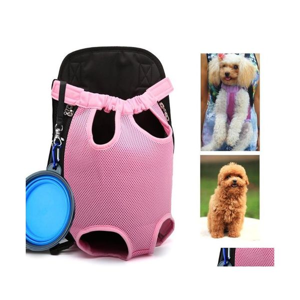 Fundas de asiento de coche para perros Mochila portadora Malla ligera Camuflaje Colorf Productos de viaje Bolsas transpirables para gatos pequeños Ers Dr Dhnnt